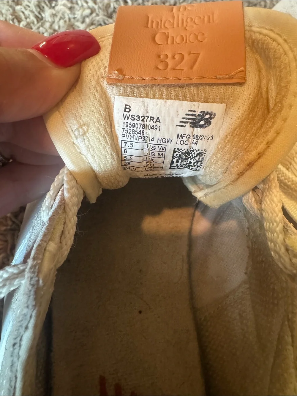 Women's New Balance Neutral White & Tan Accent Lifestyle Sneakers